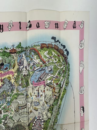 1964 DISNEYLAND PICTORIAL MAP (SOUVENIR GUIDE) WALT DISNEY PRODUCTIONS