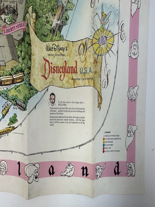 1964 DISNEYLAND PICTORIAL MAP (SOUVENIR GUIDE) WALT DISNEY PRODUCTIONS
