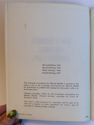HOW TO RECOGNIZE AND HANDLE ABNORMAL PEOPLE: A MANUAL FOR THE POLICE