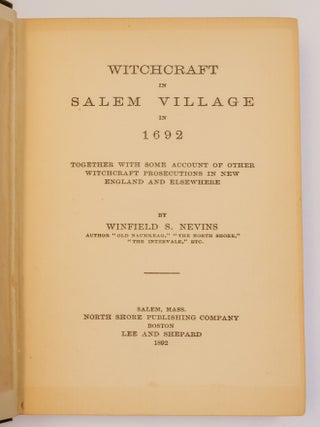 WITCHCRAFT IN SALEM VILLAGE IN 1692