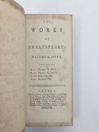 THE WORKS OF SHAKESPEARE: IN EIGHT VOLUMES [Eight Volumes, Complete]