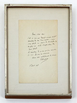 1411612 GUSTAVE FLAUBERT | FRAMED ALS. Gustave Flaubert