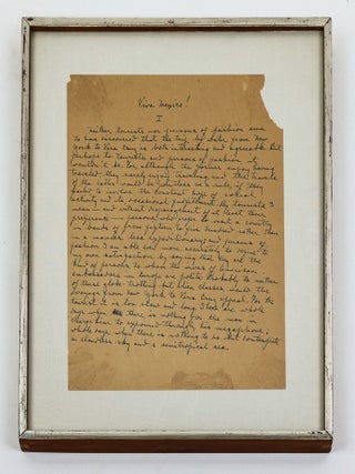 1411630 CHARLES MACOMB FLANDRAU | HANDWRITTEN MANUSCRIPT PAGE. Charles Macomb Flandrau