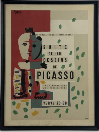 1411872 ORIGINAL EXHIBIT POSTER “SUITE DE 180 DESSINS DE PICASSO” VERVE MAGAZINE. Pablo Picasso