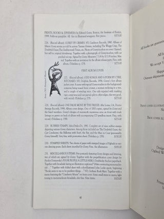BROMER BOOKSELLERS CATALOG 113: EDWARD GOREY