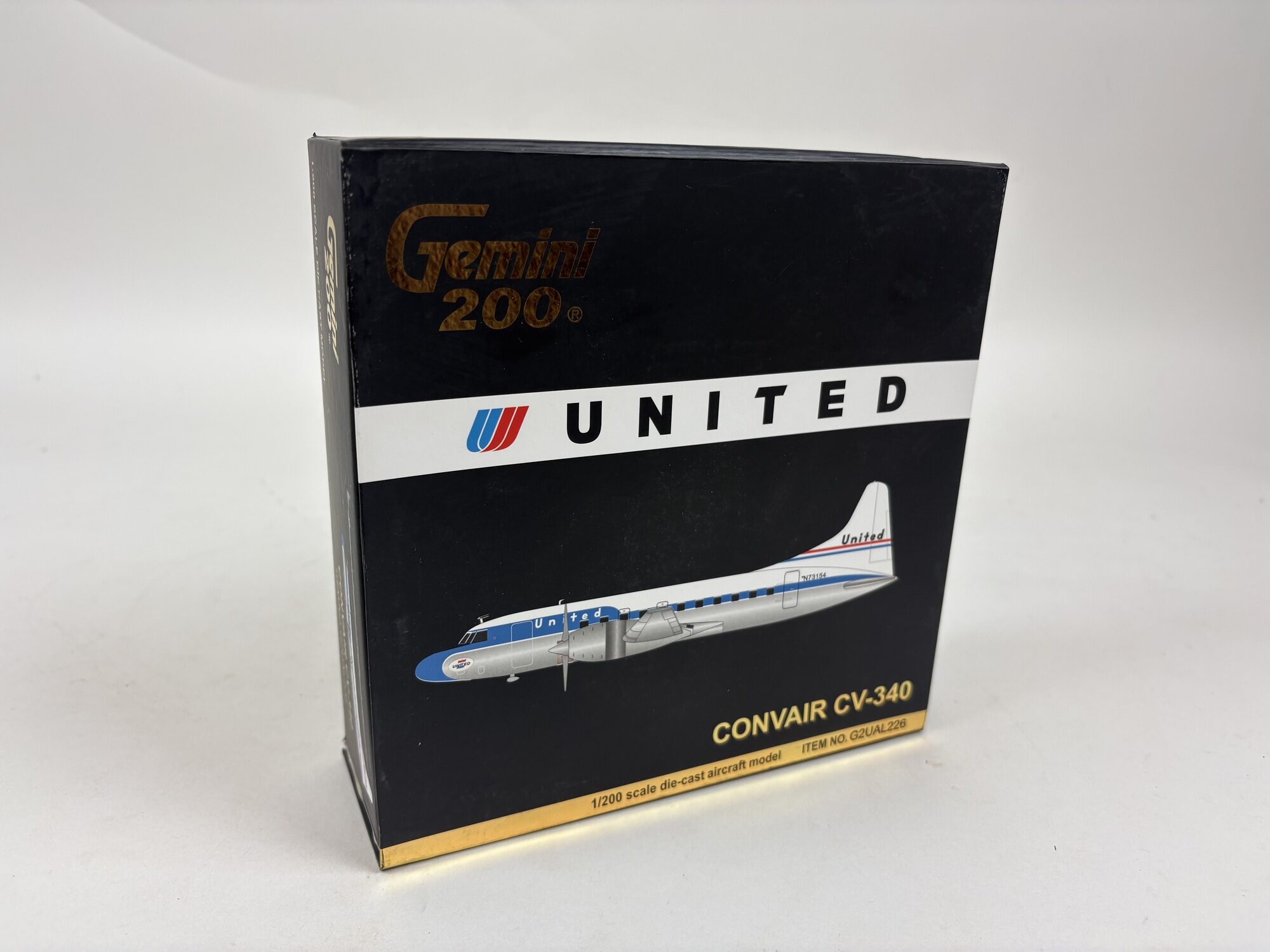 1412323 GEMINI 200 SERIES DIE-CAST UNITED CONVAIR CV-340 WITH ORIGINAL BOX (G2UAL226)