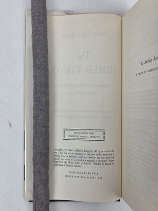 THE ARMED VISION: A STUDY IN THE METHODS OF MODERN LITERARY CRITICISM [Signed]