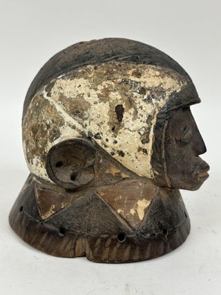 EKET WOODEN HELMET MASK. NIGERIA