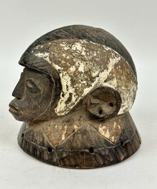 EKET WOODEN HELMET MASK. NIGERIA