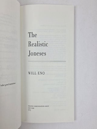 THE REALISTIC JONESES [Signed] [with] ALS TO SUSAN SHEEHAN