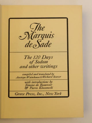 THE 120 DAYS OF SODOM AND OTHER WRITINGS