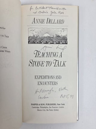 TEACHING A STONE TO TALK [Signed]