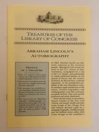 HANDWRITTEN AUTOBIOGRAPHY FOR THE CHICAGO PRESS TRIBUNE