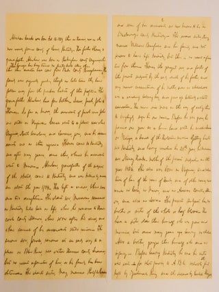 HANDWRITTEN AUTOBIOGRAPHY FOR THE CHICAGO PRESS TRIBUNE