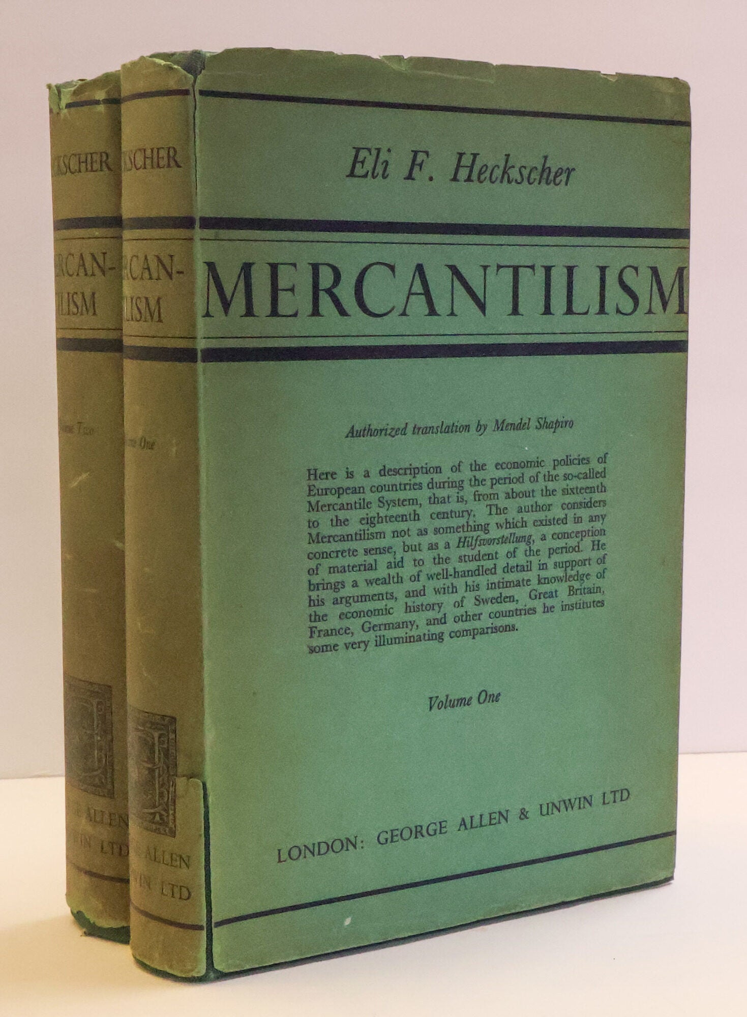 1412588 MERCANTILISM [Two Volumes]. Eli F. Heckscher.