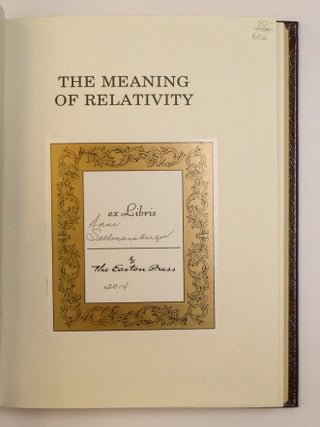 THE MEANING OF RELATIVITY
