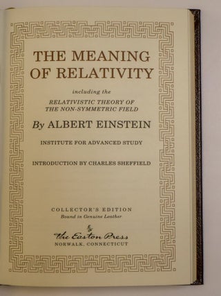 THE MEANING OF RELATIVITY