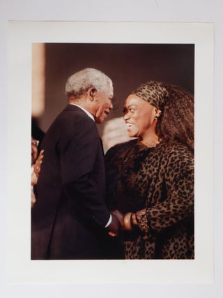 1412761 NELSON MANDELA WITH JESSYE NORMAN PHOTOGRAPH [Signed by Mandela