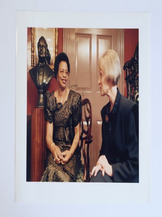 1412763 GRAÇA MACHEL WITH ANGELICA ZANDER RUDENSTINE PHOTOGRAPH [Signed by Nelson Mandela