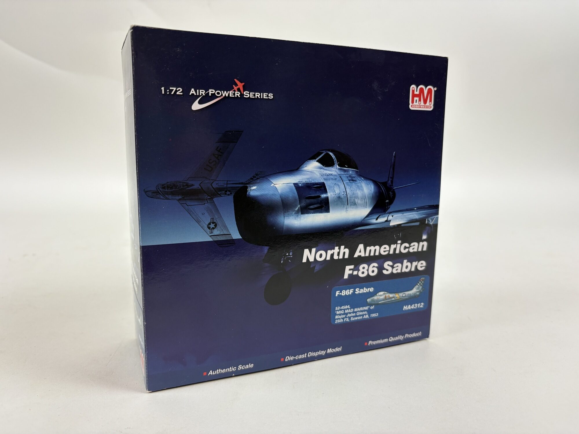 1412799 HOBBY MASTER 1:72 AIR POWER NORTH AMERICAN F-86 SABRE WITH ORIGINAL BOX (HA4312)