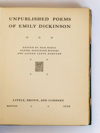 UNPUBLISHED POEMS OF EMILY DICKENSON