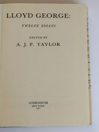 LLOYD GEORGE: TWELVE ESSAYS