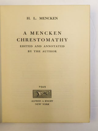 A MENCKEN CHRESTOMATHY