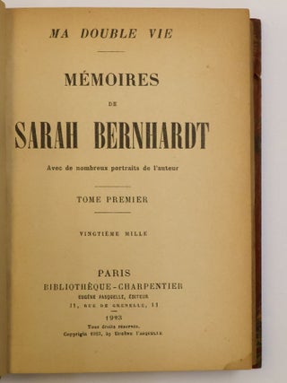 M&Eacute;MOIRES DE SARAH BERNHARDT [Two Volumes]