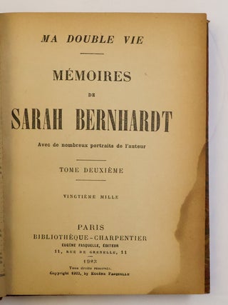 M&Eacute;MOIRES DE SARAH BERNHARDT [Two Volumes]