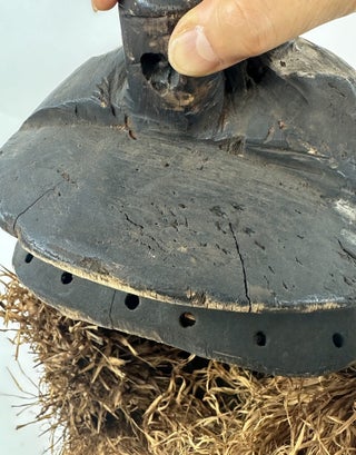 KUBA WOODEN MASK WITH RAFFIA, DEMOCRATIC REPUBLIC OF THE CONGO