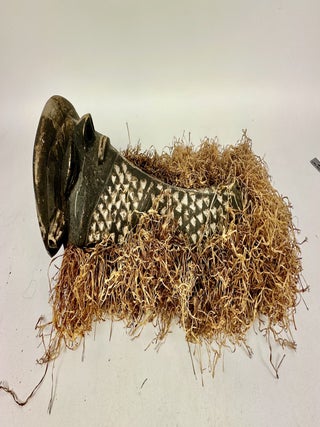 KUBA WOODEN MASK WITH RAFFIA, DEMOCRATIC REPUBLIC OF THE CONGO