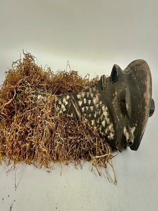 KUBA WOODEN MASK WITH RAFFIA, DEMOCRATIC REPUBLIC OF THE CONGO