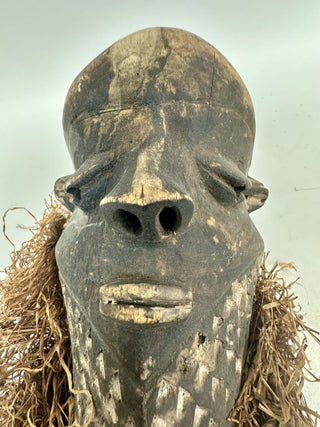 KUBA WOODEN MASK WITH RAFFIA, DEMOCRATIC REPUBLIC OF THE CONGO