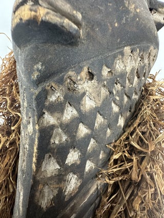 KUBA WOODEN MASK WITH RAFFIA, DEMOCRATIC REPUBLIC OF THE CONGO