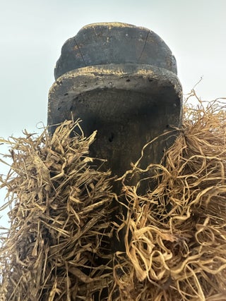 KUBA WOODEN MASK WITH RAFFIA, DEMOCRATIC REPUBLIC OF THE CONGO