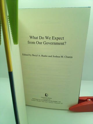 WHAT DO WE EXPECT FROM OUR GOVERNMENT?
