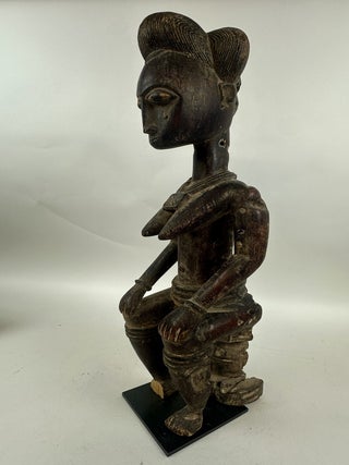BAULE SEATED FEMALE FIGURE, IVORY COAST