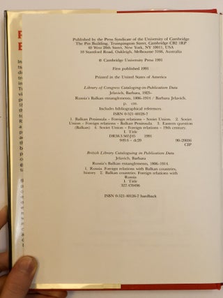 RUSSIA'S BALKAN ENTANGLEMENTS: 1806-1914