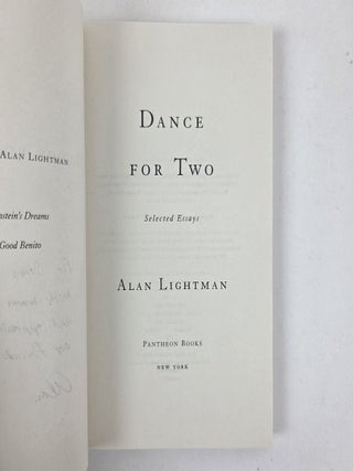 DANCE FOR TWO: SELECTED ESSAYS [Signed]