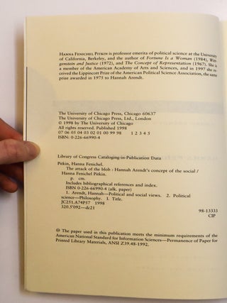 THE ATTACK OF THE BLOB: HANNAH ARENDT'S CONCEPT OF THE SOCIAL