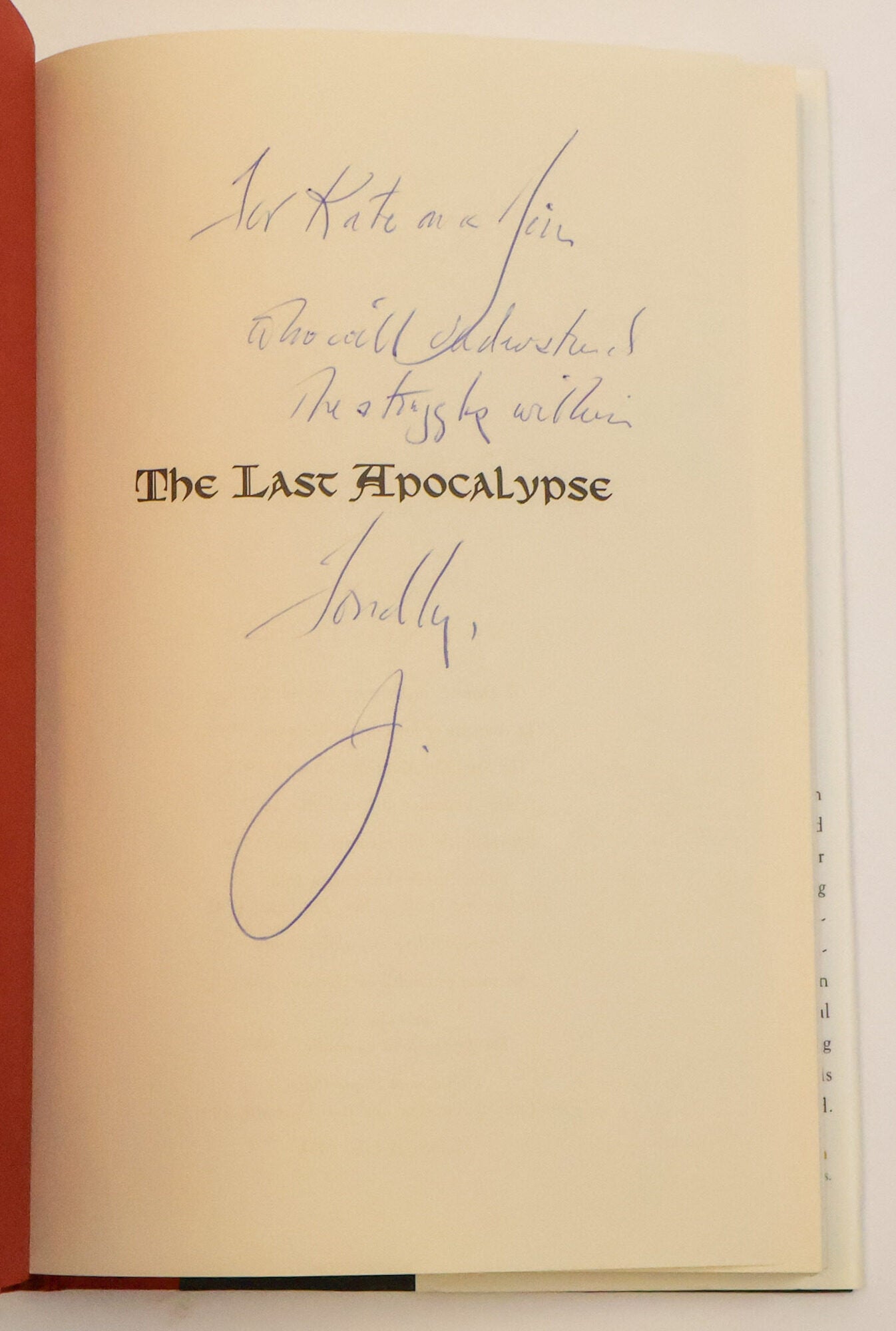 THE LAST APOCALYPSE: EUROPE AT THE YEAR 1000 A.D. Signed | James