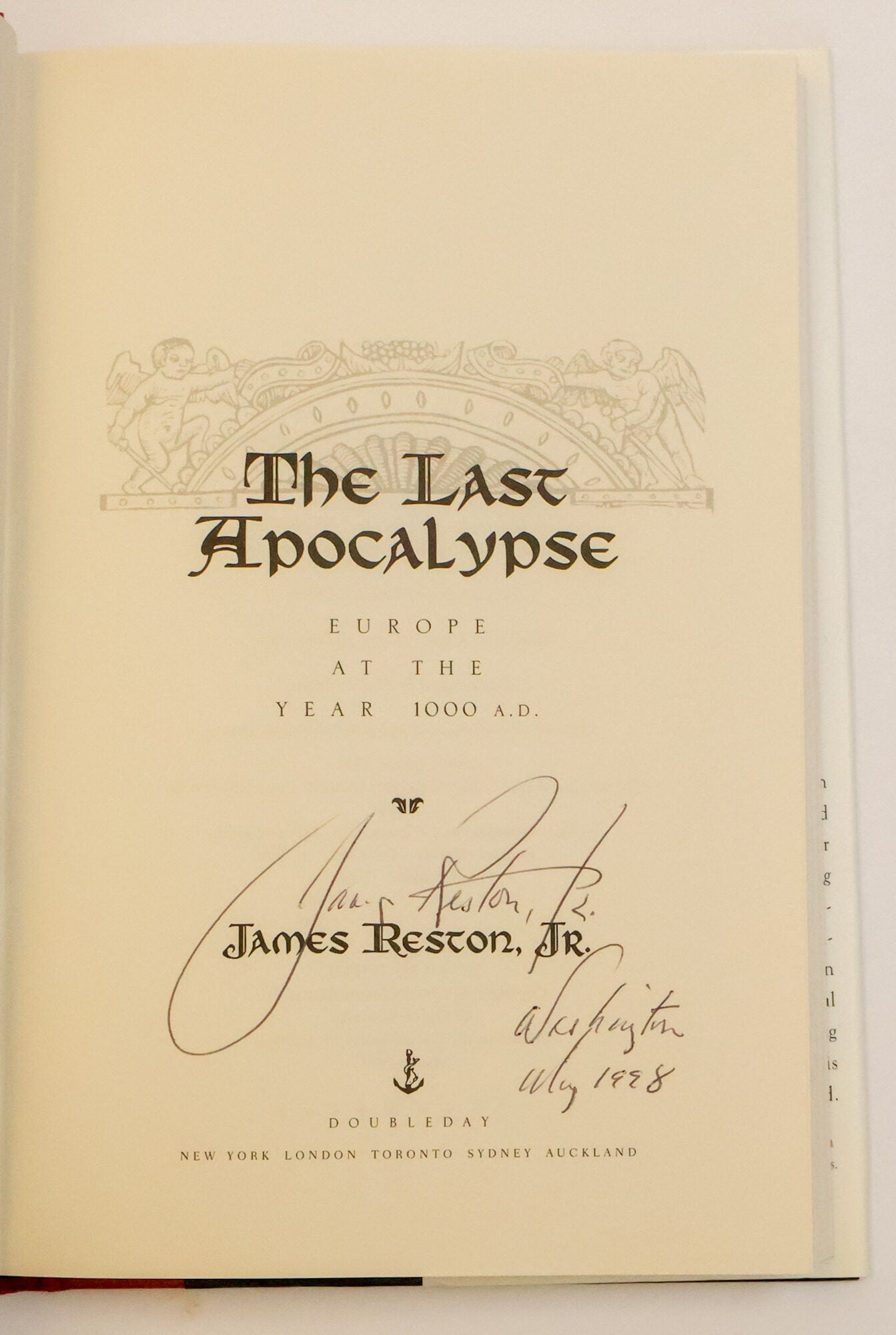 THE LAST APOCALYPSE: EUROPE AT THE YEAR 1000 A.D. Signed | James