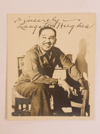 1413403 LANGSTON HUGHES | SIGNED PHOTOGRAPH. Langston Hughes