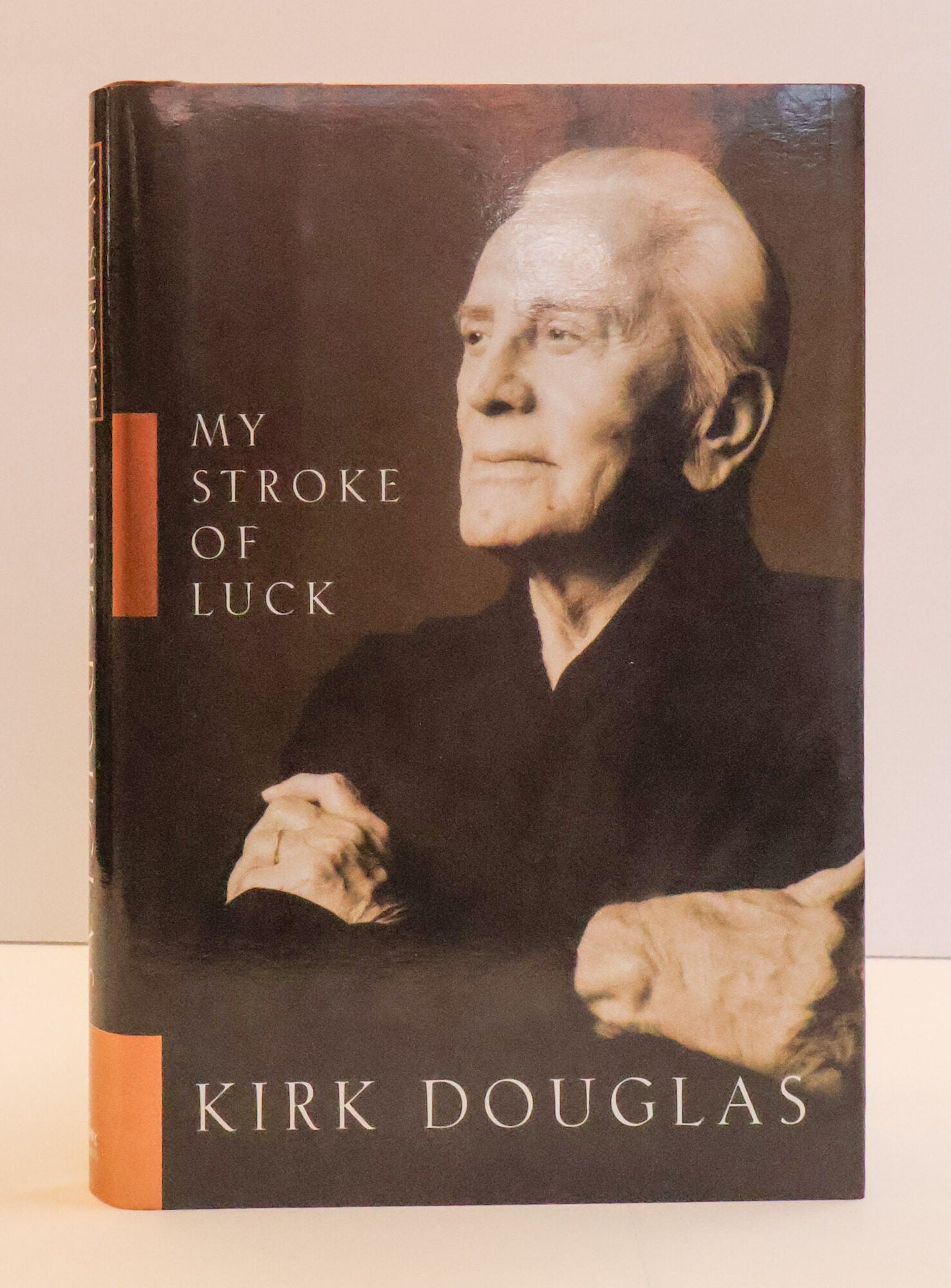 1413474 MY STROKE OF LUCK [Inscribed to Jim Lehrer]. Kirk Douglas.