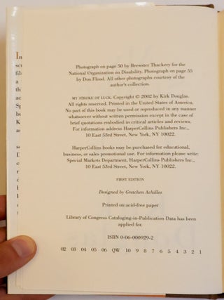MY STROKE OF LUCK [Inscribed to Jim Lehrer]