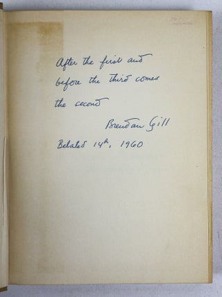 BRENDAN GILL | LOT OF 26 BOOKS WRITTEN BY AND/OR WITH INSCRIPTIONS FROM GILL [plus] 29 ITEMS OF EPHEMERA [including] TYPESCRIPTS, MAGAZINES, AND ARTICLES