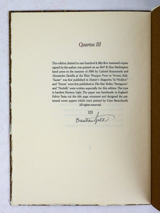 BRENDAN GILL | LOT OF 26 BOOKS WRITTEN BY AND/OR WITH INSCRIPTIONS FROM GILL [plus] 29 ITEMS OF EPHEMERA [including] TYPESCRIPTS, MAGAZINES, AND ARTICLES