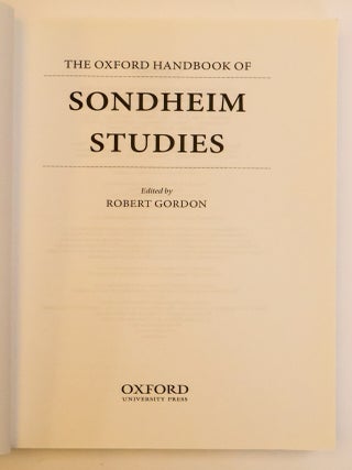 THE OXFORD HANDBOOK OF SONDHEIM STUDIES