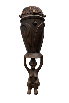 1413525 CEREMONIAL SENUFO DRUM, WEST AFRICA