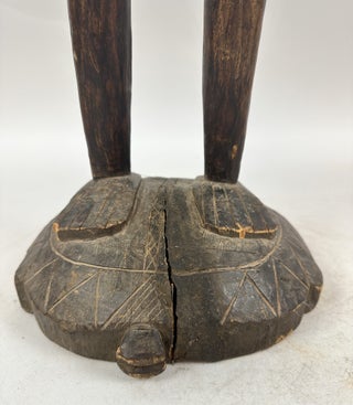 PROSPERITY BIRD ON TURTLE BASE, SENUFO OF IVORY COAST